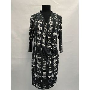 NWOT Rachel Roy Graphic Print Faux Wrap Dress